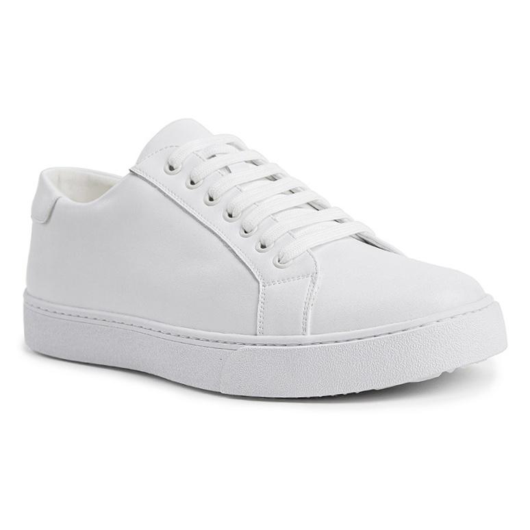 Moratio Blanc Sneakers Rehaussantes +5 cm plus haut