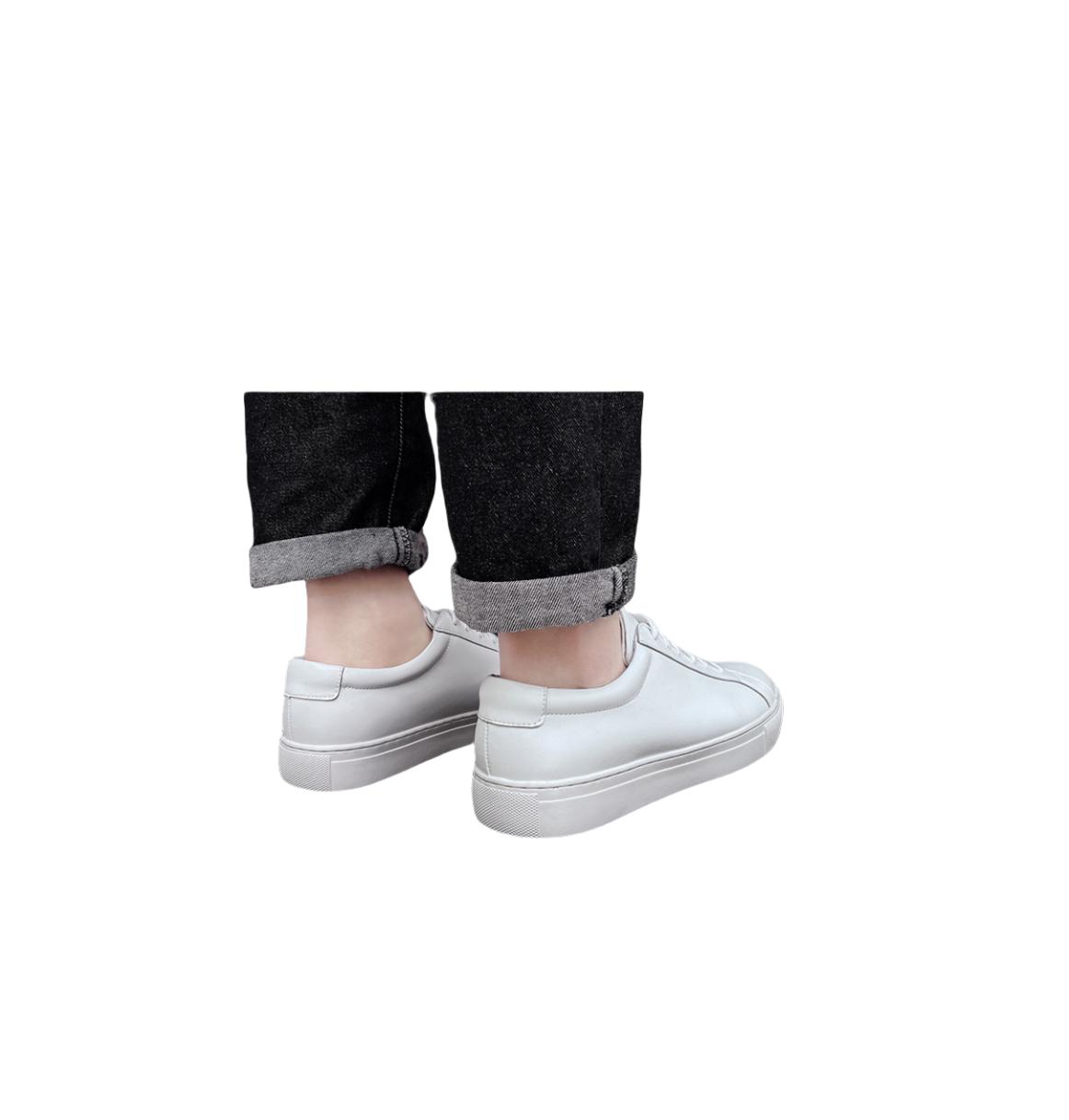 Moratio Blanc Sneakers Rehaussantes +5 cm plus haut