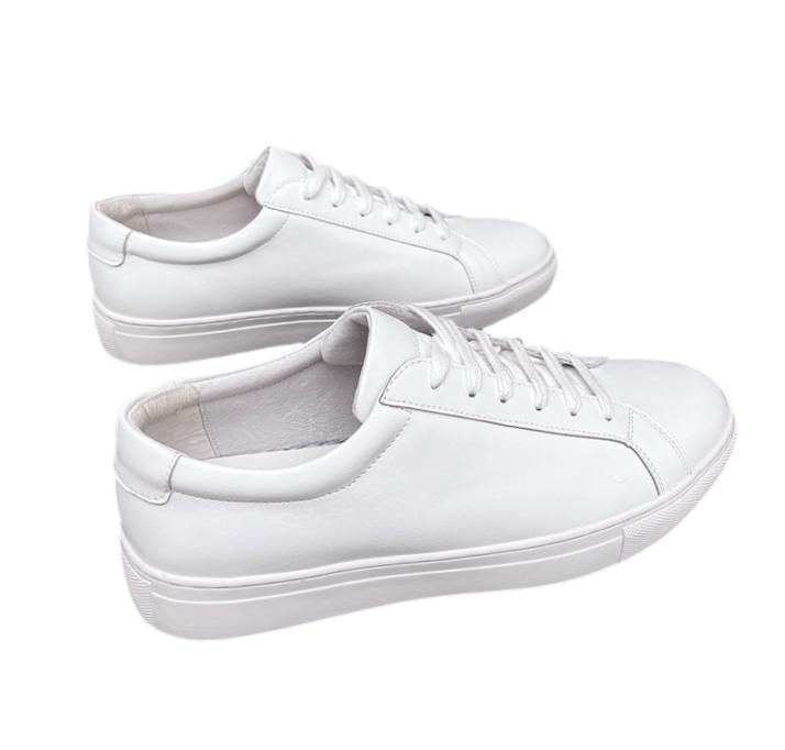 Moratio Blanc Sneakers Rehaussantes +5 cm plus haut