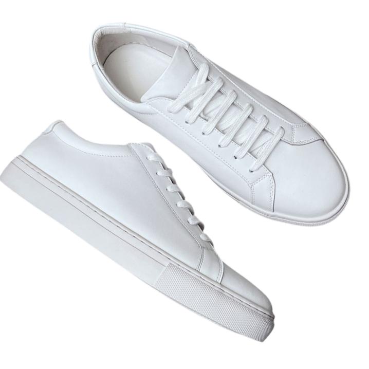 Moratio Blanc Sneakers Rehaussantes +5 cm plus haut