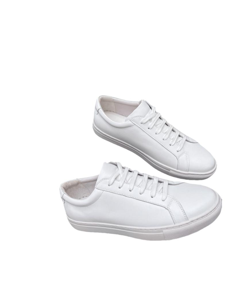 Moratio Blanc Sneakers Rehaussantes +5 cm plus haut